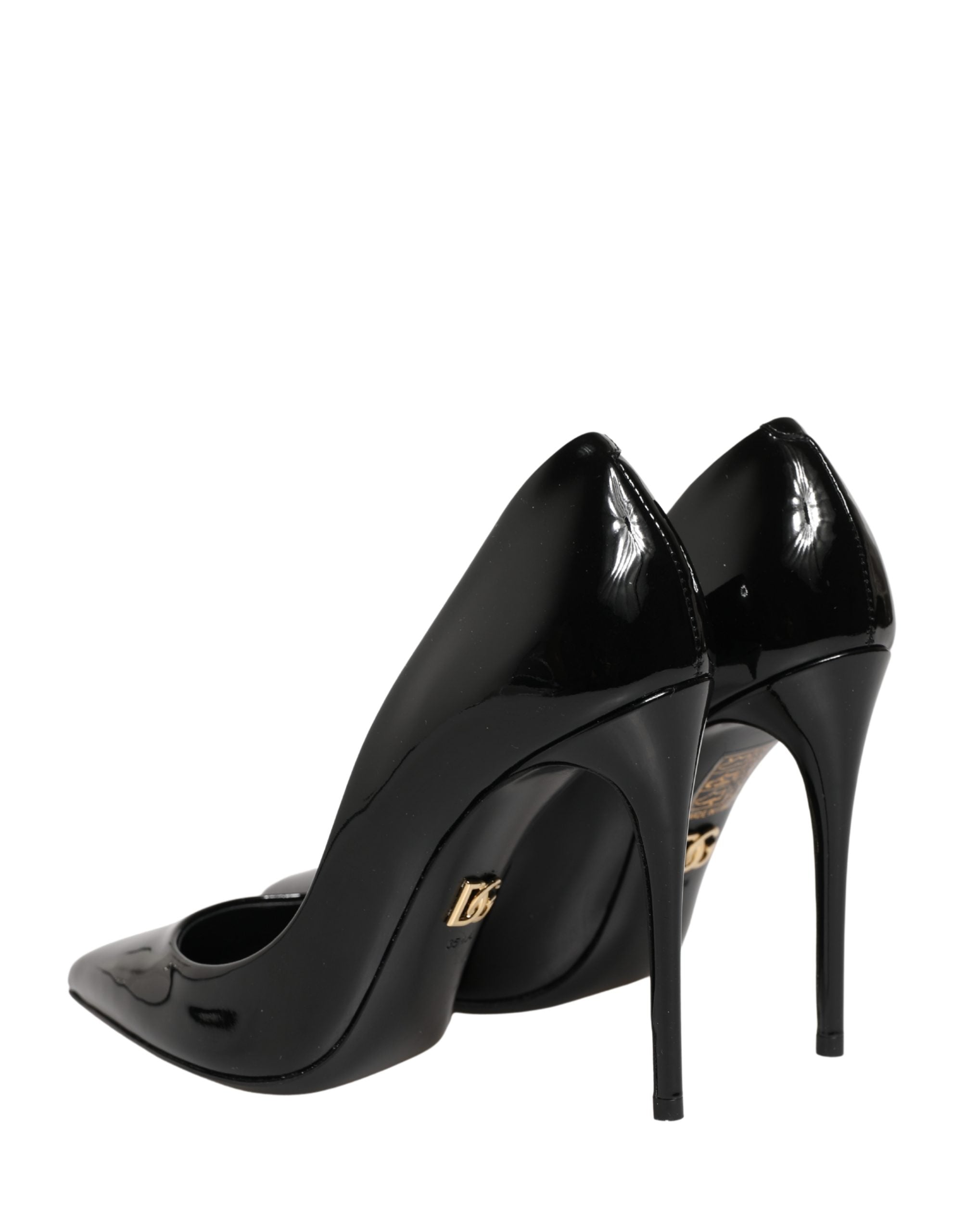 Dolce & Gabbana Dolce & Gabbana Black Calf Leather Stiletto Heels Pumps Women's Shoes