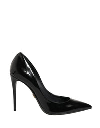 Dolce & Gabbana Dolce & Gabbana Black Calf Leather Stiletto Heels Pumps Women's Shoes