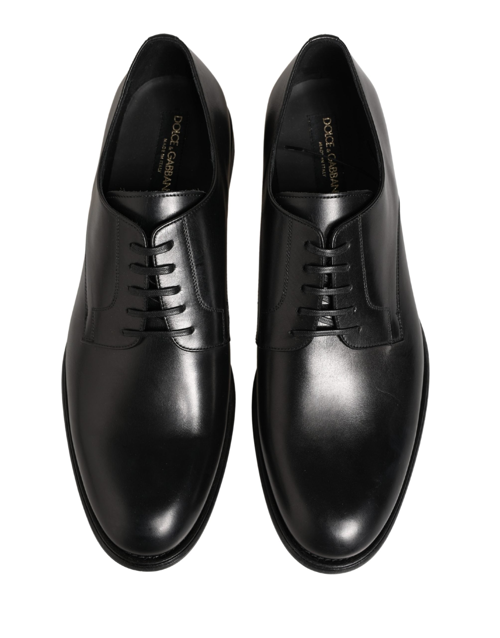 Dolce & Gabbana Dolce & Gabbana Black Calfskin Leather Derby Men Dress Men's Shoes