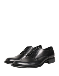 Dolce & Gabbana Dolce & Gabbana Black Calfskin Leather Derby Men Dress Men's Shoes