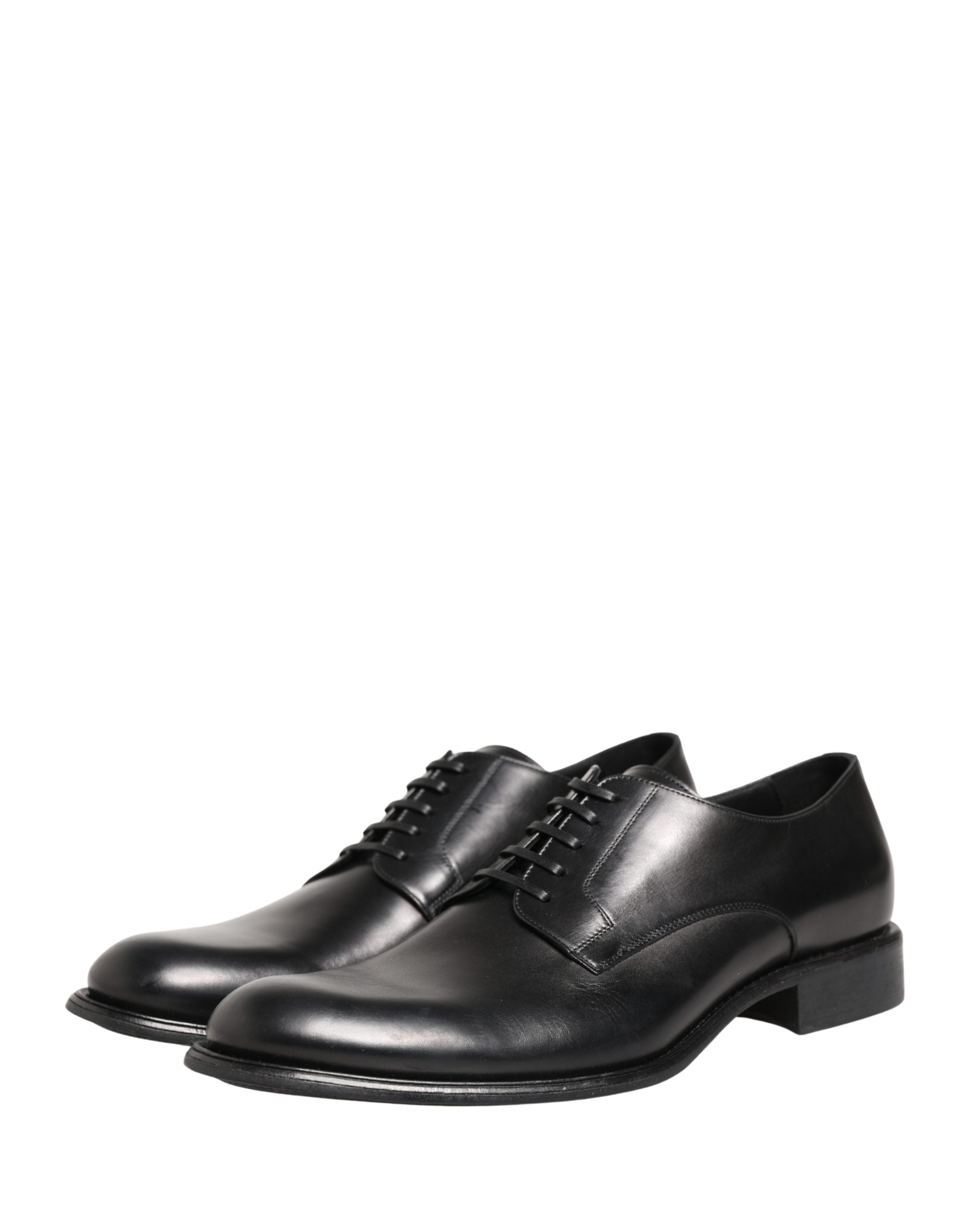 Dolce & Gabbana Dolce & Gabbana Black Calfskin Leather Derby Men Dress Men's Shoes