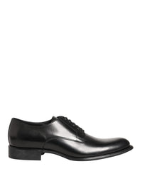 Dolce & Gabbana Dolce & Gabbana Black Calfskin Leather Derby Men Dress Men's Shoes
