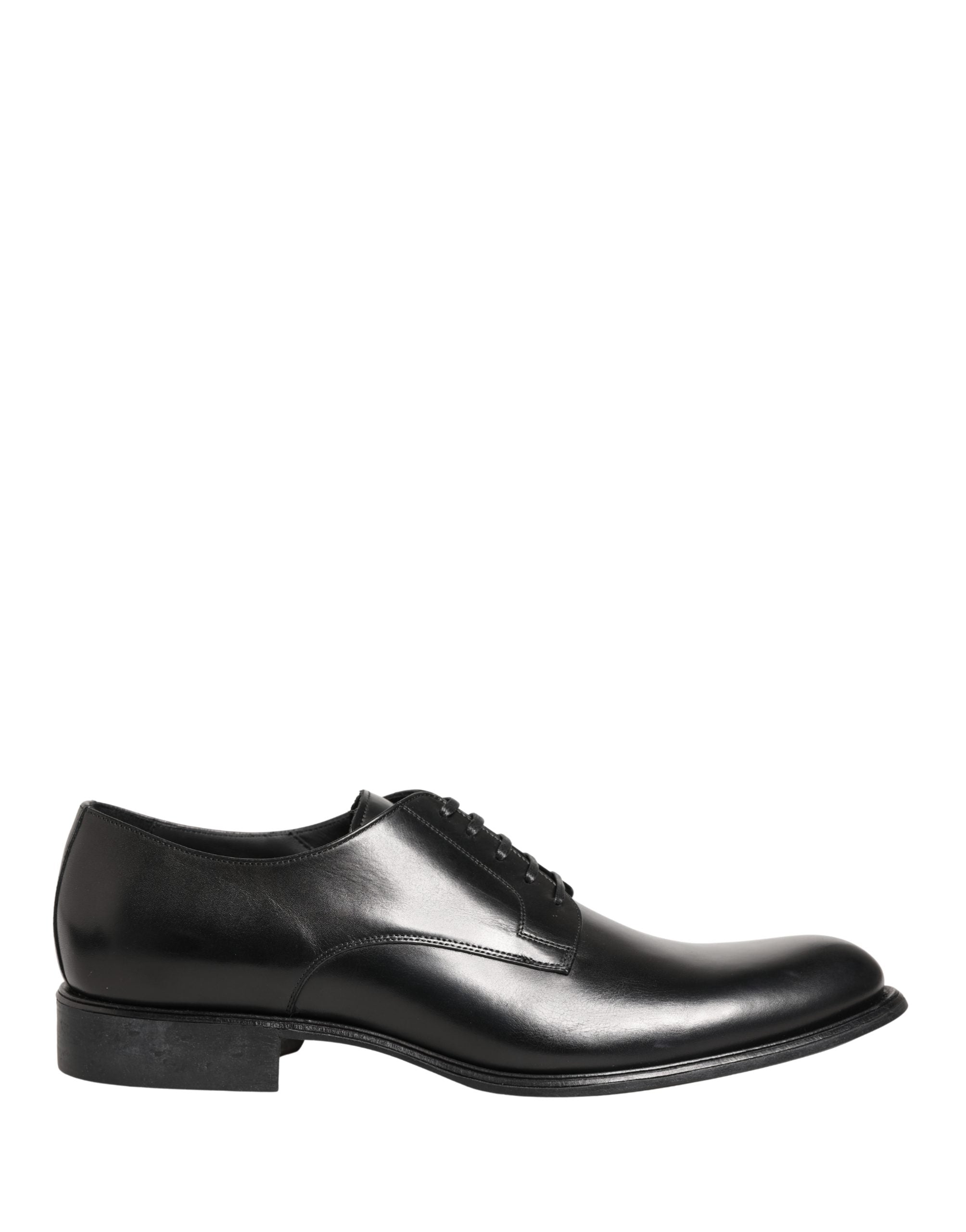 Dolce & Gabbana Dolce & Gabbana Black Calfskin Leather Derby Men Dress Men's Shoes