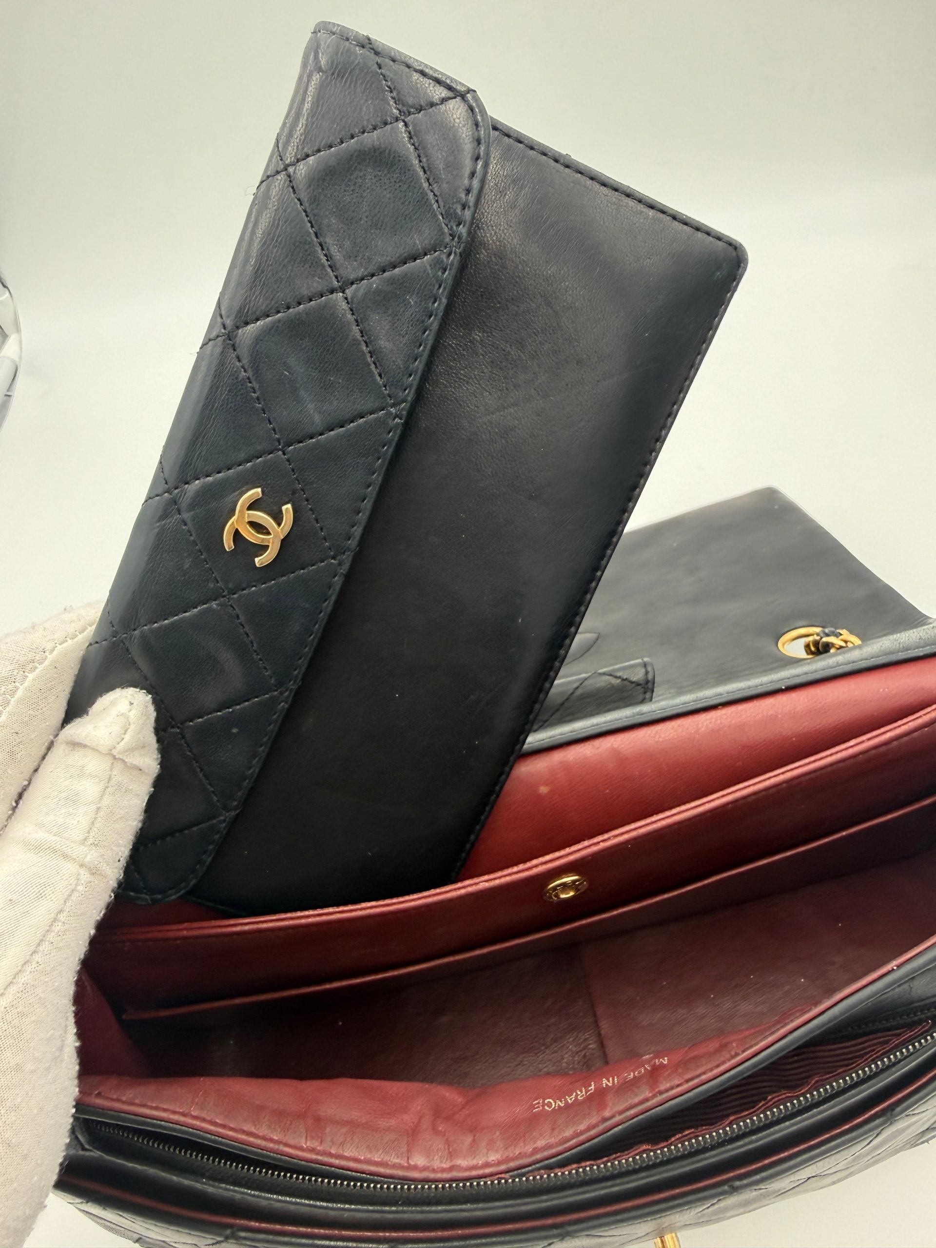 Chanel CHANEL Timeless Classic with Removable Pouch Women's Handbag (Authentic Pre-Loved)