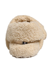 Dolce & Gabbana Dolce & Gabbana Beige Faux Fur Slides Men Flats Sandals Men's Shoes