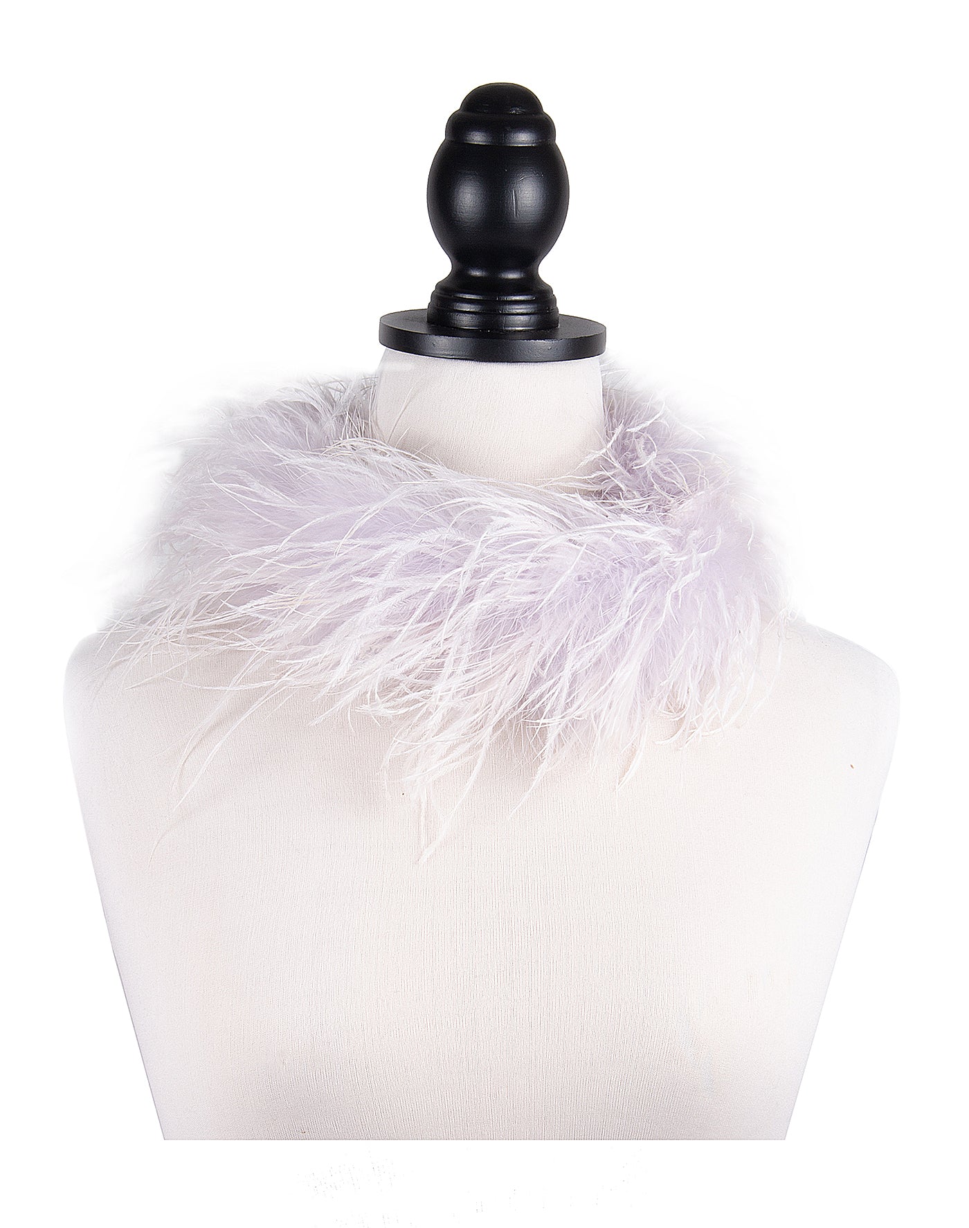 Miu Miu Platinum Faux Feather Collar Necklace-One Size