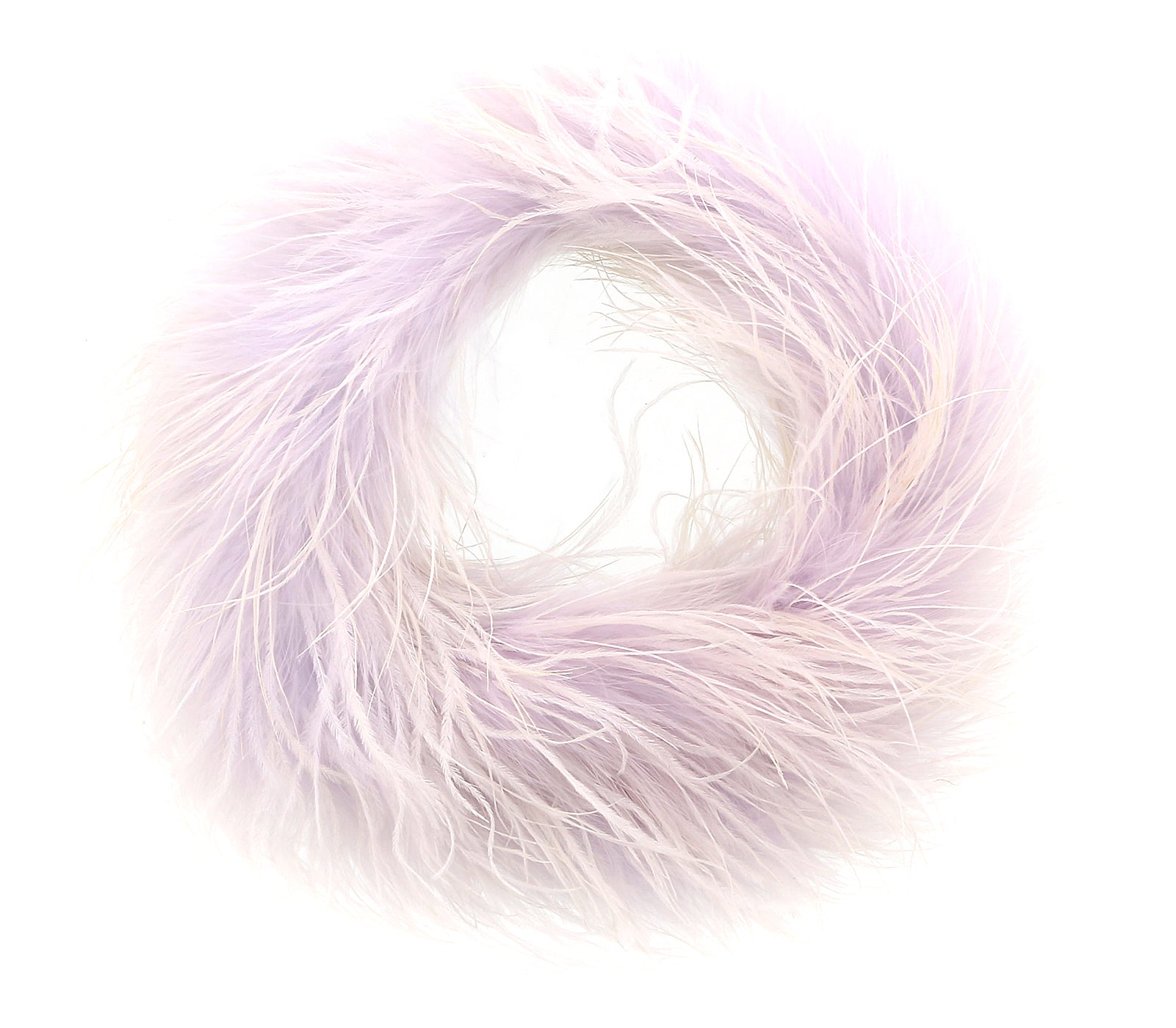 Miu Miu Platinum Faux Feather Collar Necklace-One Size