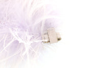 Miu Miu Platinum Faux Feather Collar Necklace-One Size