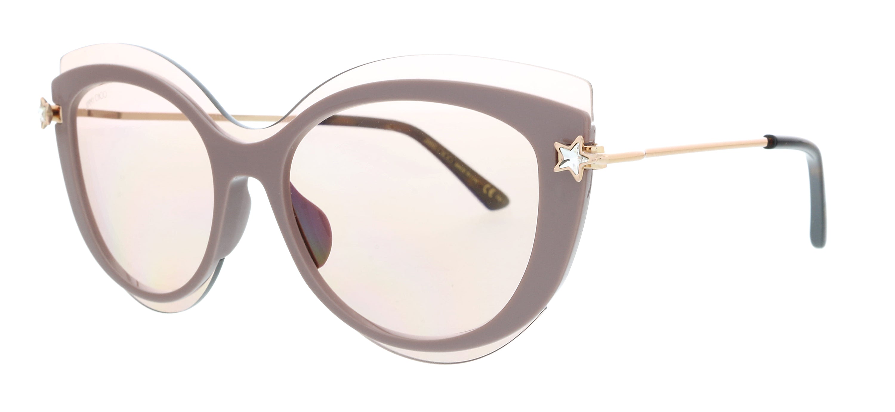 JIMMY CHOO Beige Cateye CLEAGS 0FWM K1 Sunglasses