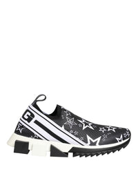 Dolce & Gabbana Black Stars Logo SORRENTO Sneakers Women's Shoes