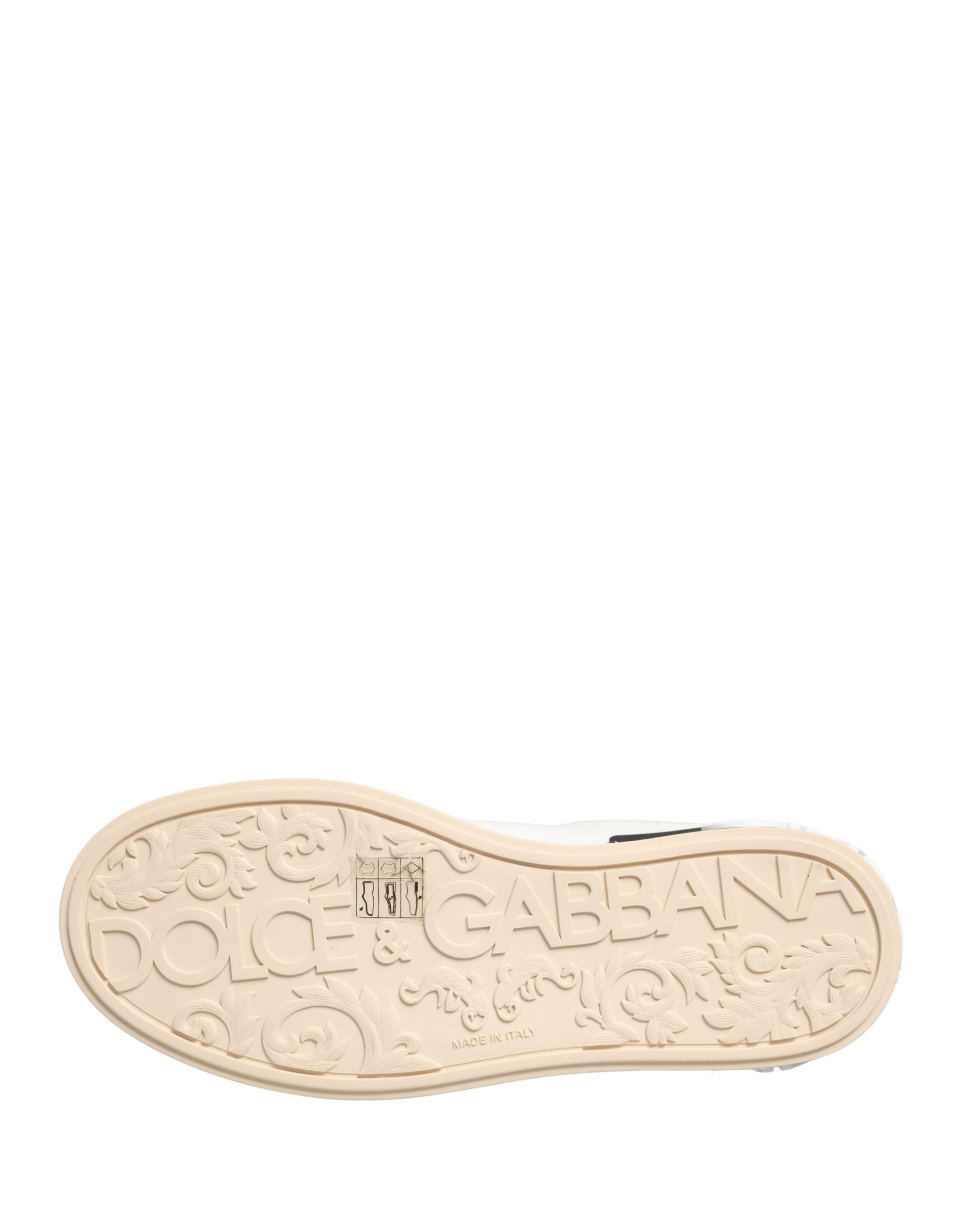 Dolce & Gabbana White Low Top Portofino Leather Sneakers Women's Shoes