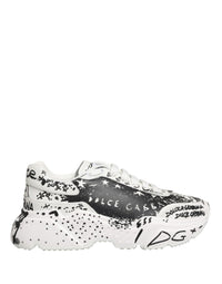 Dolce & Gabbana White Daymaster Graffiti Low Top Sneakers Women's Shoes