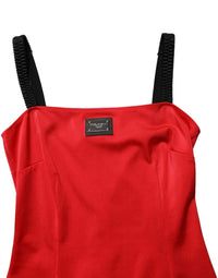 Dolce & Gabbana Red Nylon Blend Cady Sleeveless Mini Women's Dress