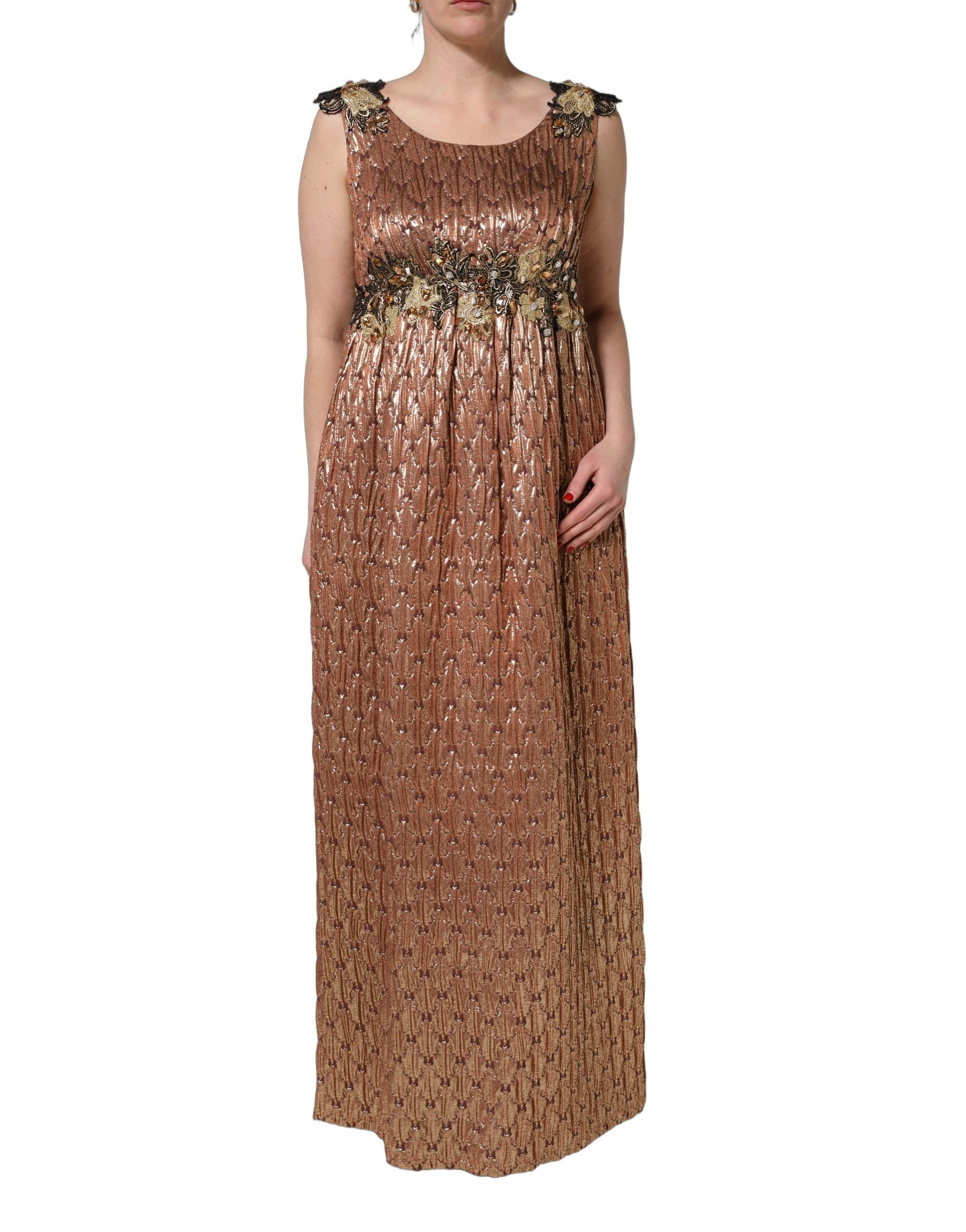 Dolce & Gabbana Brown Metallic Crystal Evening Gown Women's Dress Bluefly Dolce & Gabbana Brown Metallic Crystal Evening Gown Women's Dress Bluefly