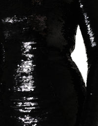 Dolce & Gabbana Black Bodycon Mermaid Sequinned Gown Women's Dress