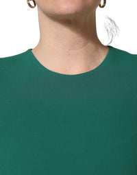 Dolce & Gabbana Green Viscose Long Sleeves A-line Mini Women's Dress