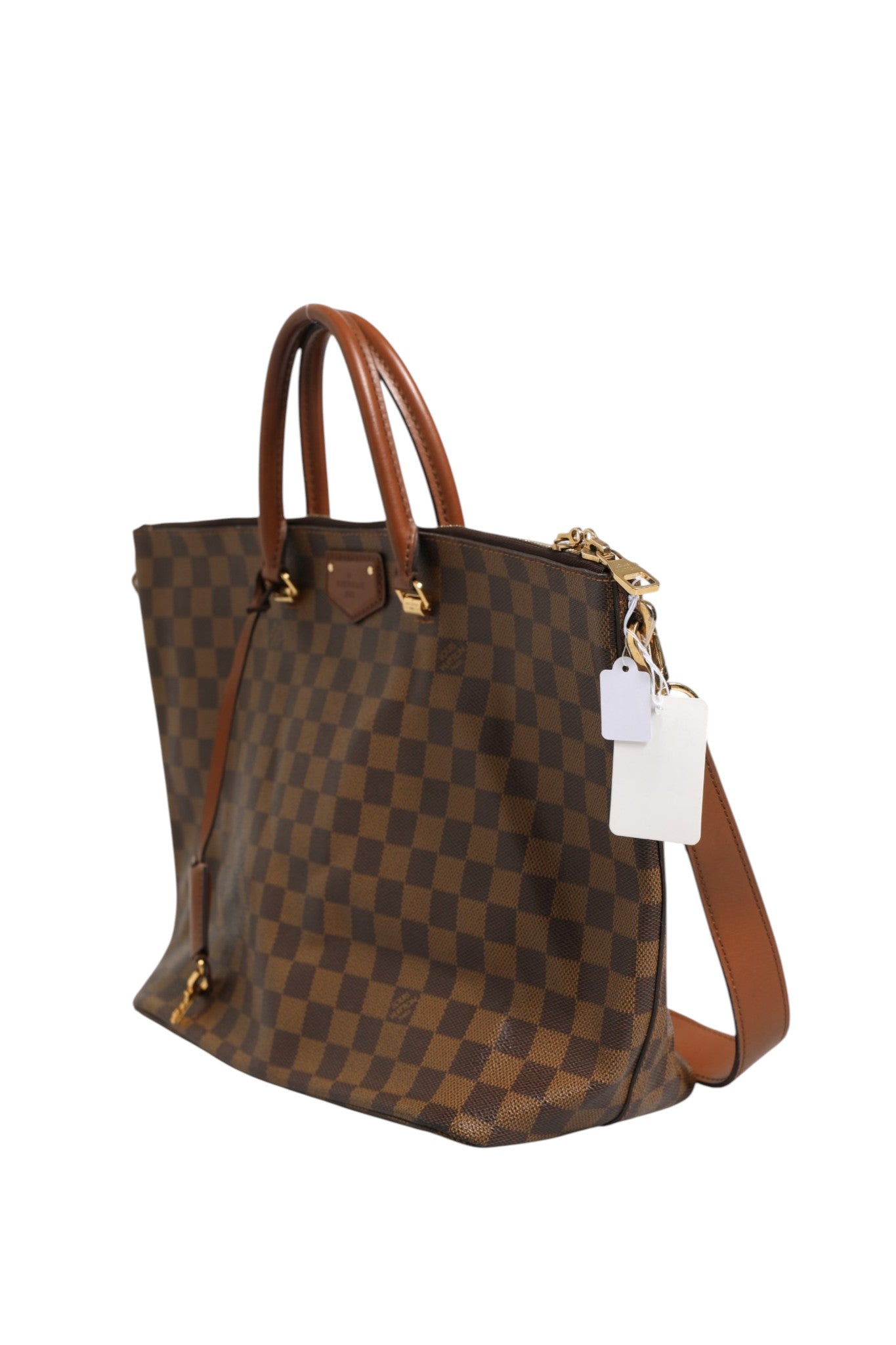 Louis Vuitton Damier Ebene Belmont Tote Women's Bag (Authentic Pre-Loved)