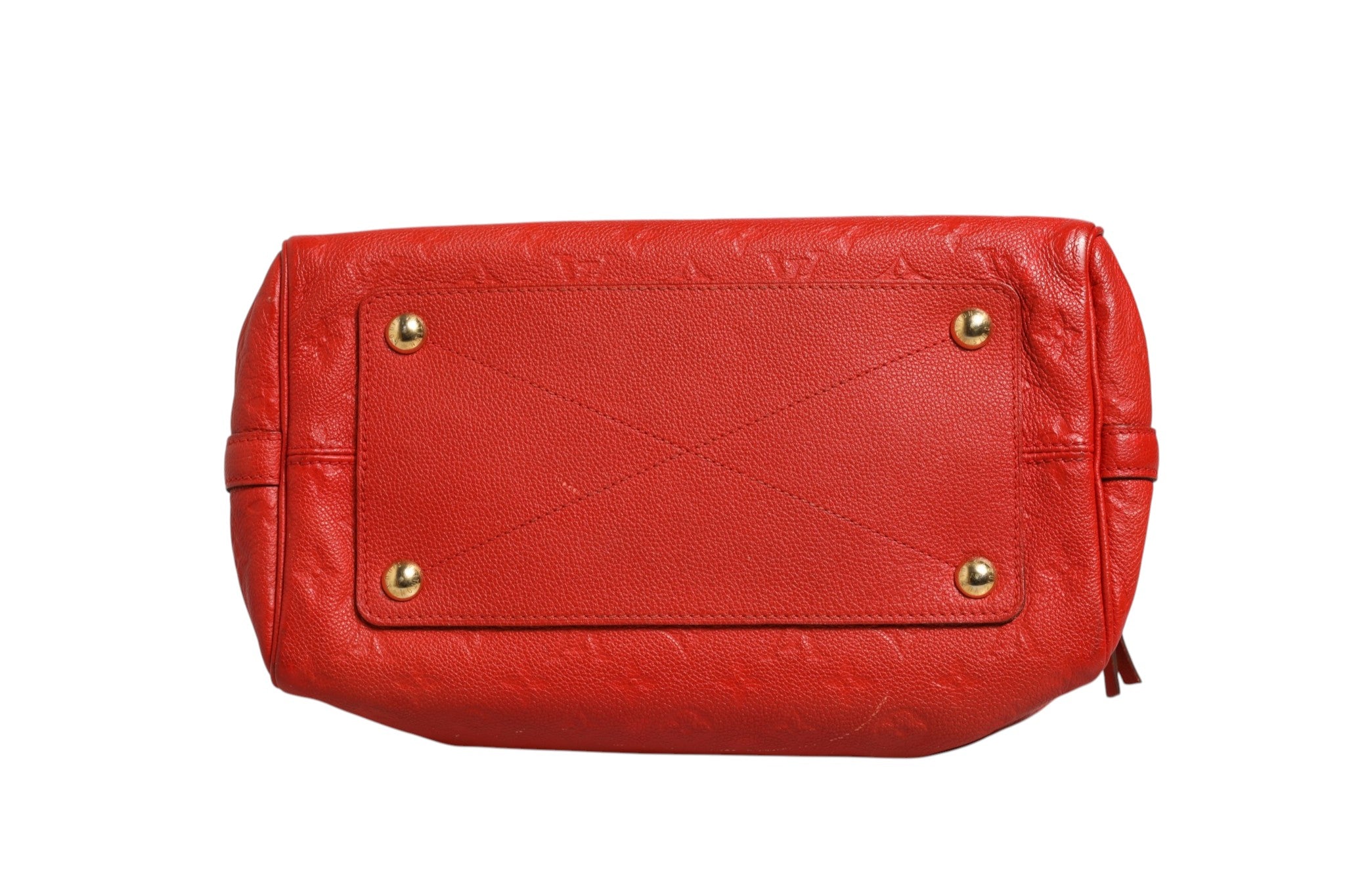 Louis Vuitton Red Monogram Empreinte Speedy Bandouliere Women's 30 (Authentic Pre-Loved)
