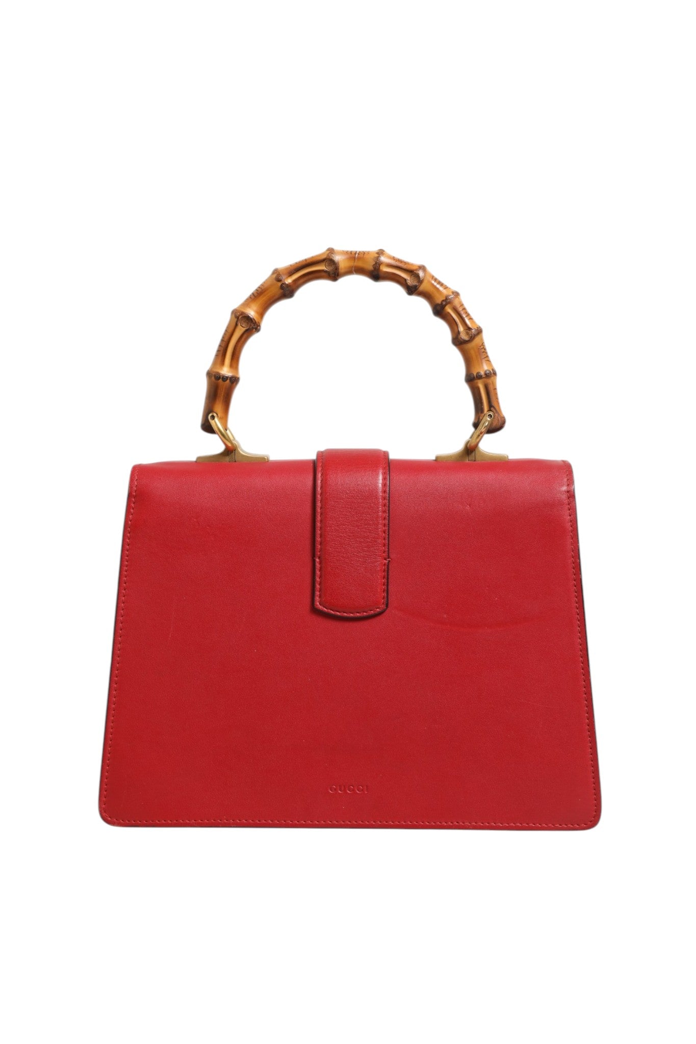 Gucci Dionysus Bamboo Medium Top Handle Bag White Blue Women's Red (Authentic Pre-Loved)