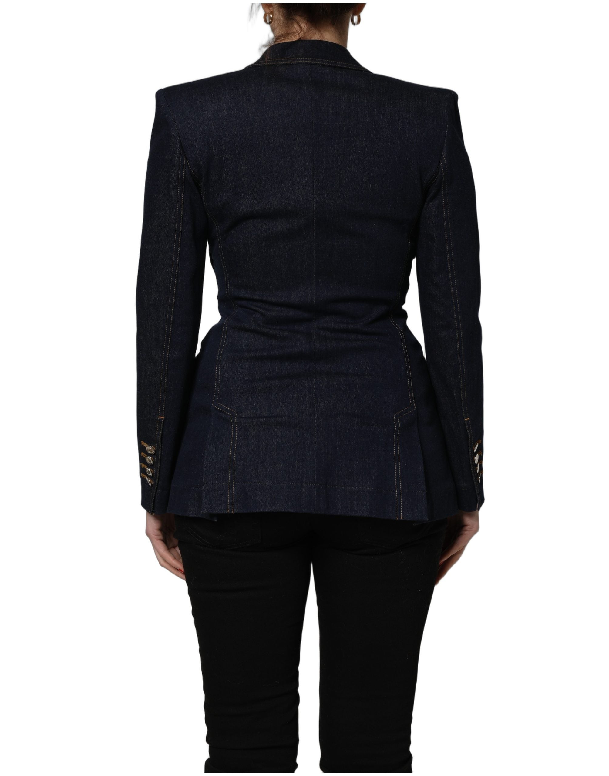 Dolce & Gabbana Dolce & Gabbana Blue Single-Breasted Denim Blazer Women's Jacket