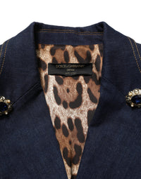 Dolce & Gabbana Dolce & Gabbana Blue Single-Breasted Denim Blazer Women's Jacket
