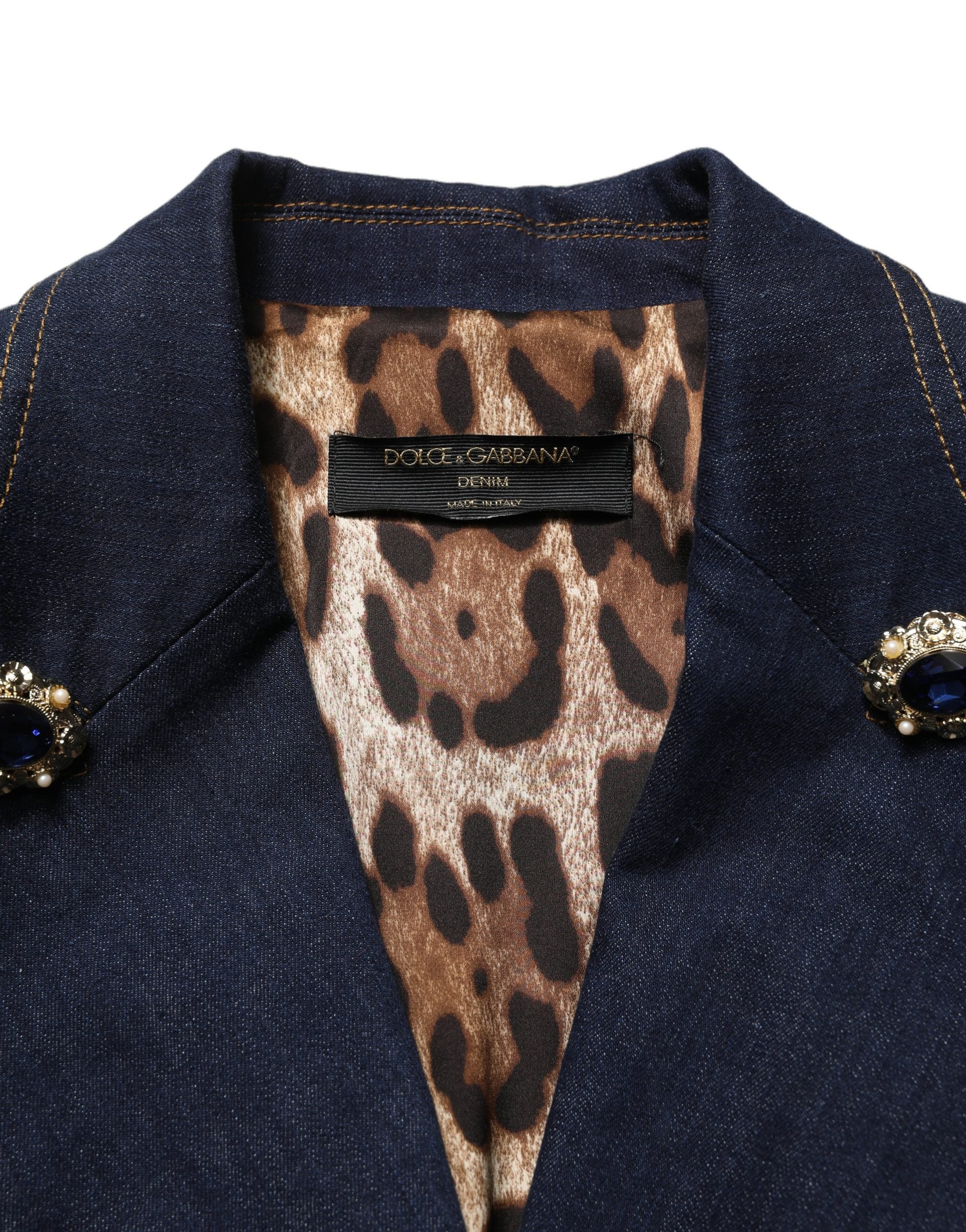 Dolce & Gabbana Dolce & Gabbana Blue Single-Breasted Denim Blazer Women's Jacket