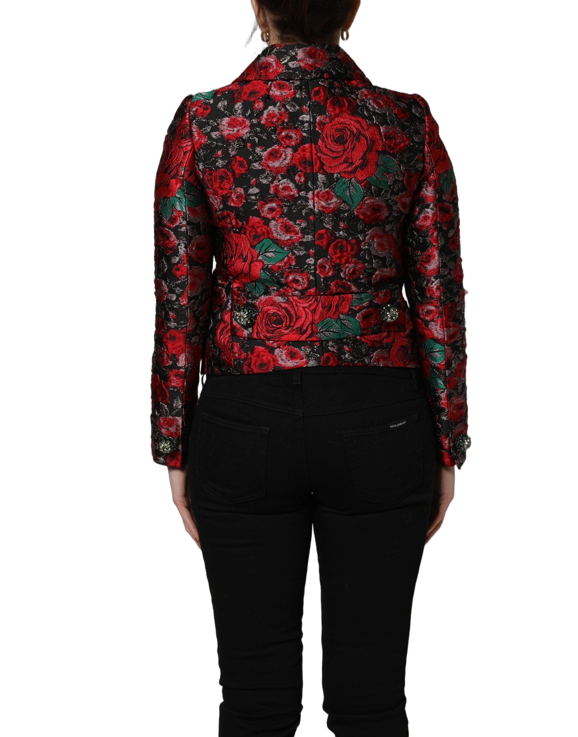 Dolce & Gabbana Multicolor Floral Brocade ButtonBlazer Women's Jacket