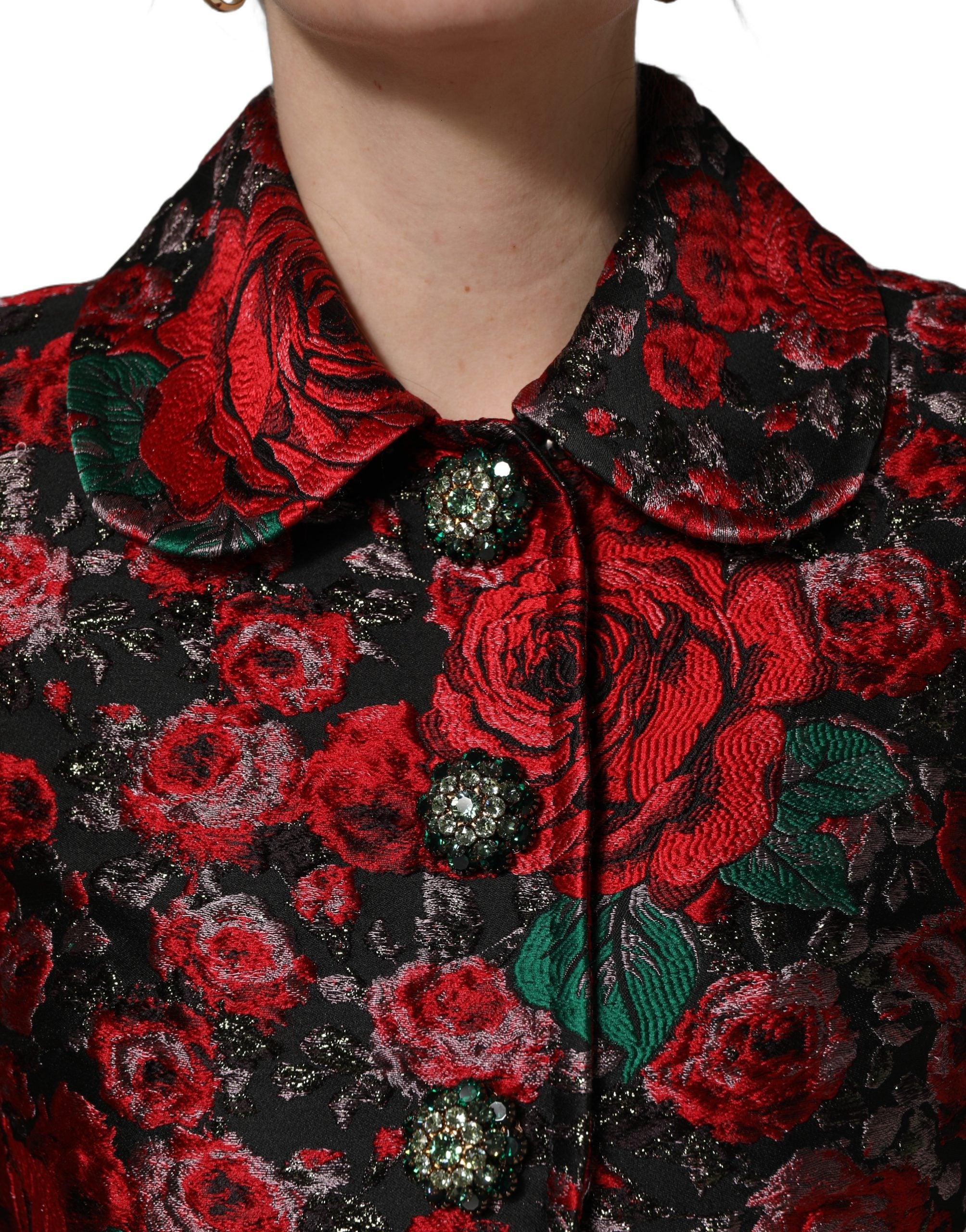 Dolce & Gabbana Multicolor Floral Brocade ButtonBlazer Women's Jacket