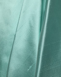 Dolce & Gabbana Green Satin High-Waisted Pleated A-line Midi Women's Skirt
