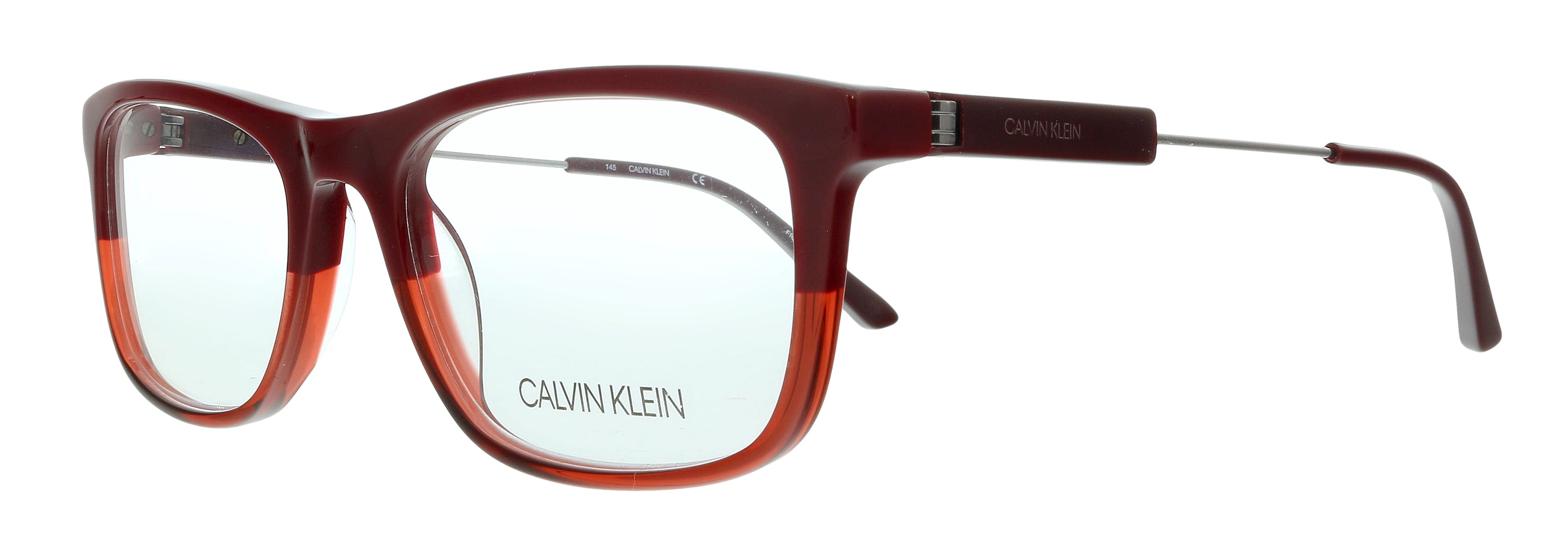 Calvin Klein Oxblood/Crystal Red Gradient Rectangle CK19707 615 Eyeglasses