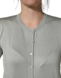 Dolce & Gabbana Dolce & Gabbana Green ButtonDown LongSleeve Cardigan Women's Sweater