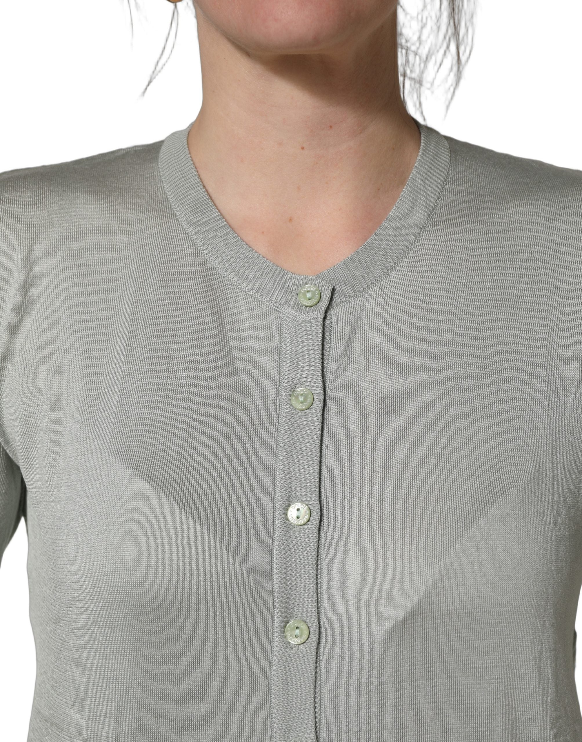 Dolce & Gabbana Dolce & Gabbana Green ButtonDown LongSleeve Cardigan Women's Sweater
