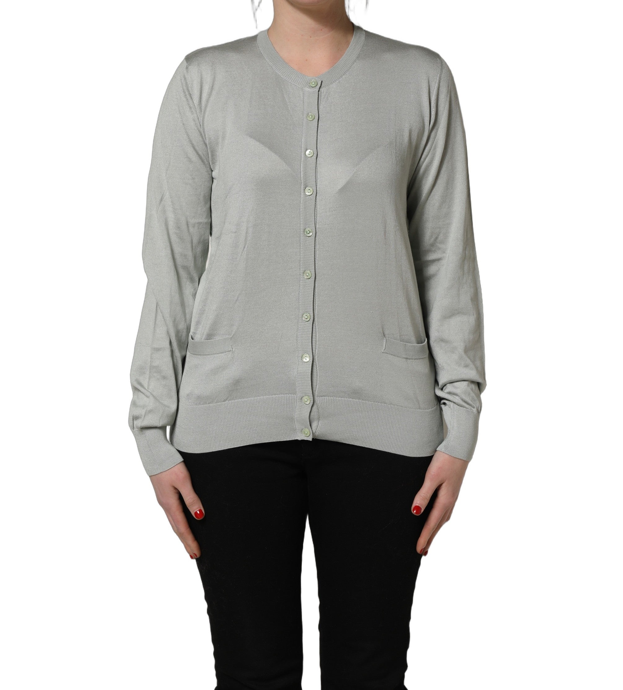 Dolce & Gabbana Dolce & Gabbana Green ButtonDown LongSleeve Cardigan Women's Sweater