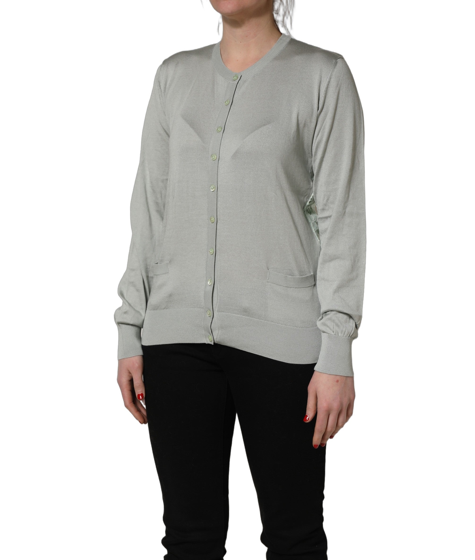 Dolce & Gabbana Dolce & Gabbana Green ButtonDown LongSleeve Cardigan Women's Sweater