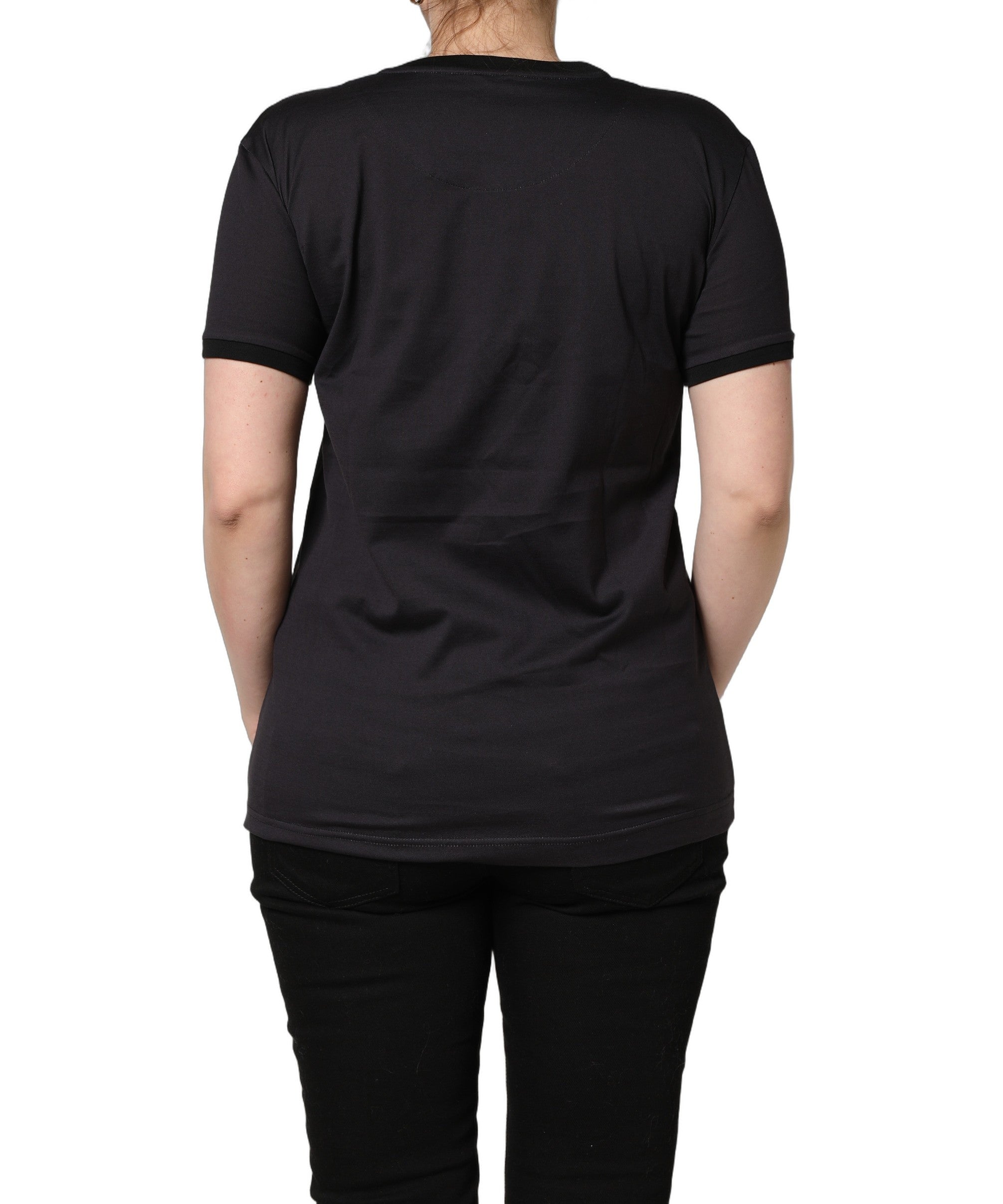 Dolce & Gabbana Dolce & Gabbana Black #IAMACHRISTMASTREE Print Cotton Women's T-shirt