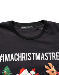 Dolce & Gabbana Dolce & Gabbana Black #IAMACHRISTMASTREE Print Cotton Women's T-shirt
