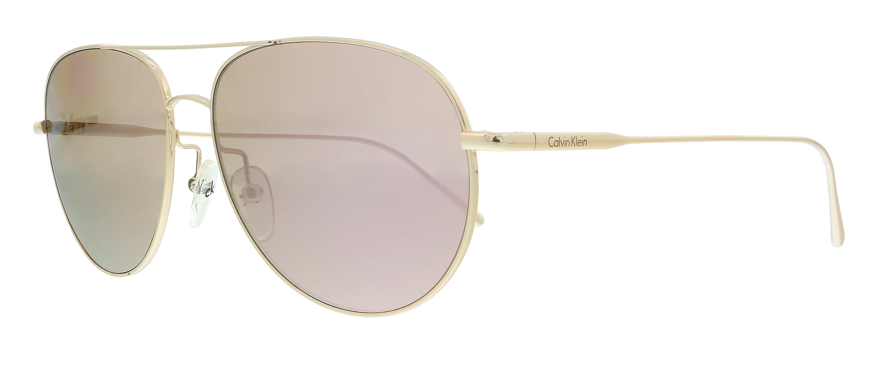 Calvin Klein Rose Gold Aviator CK2155S 717 Sunglasses