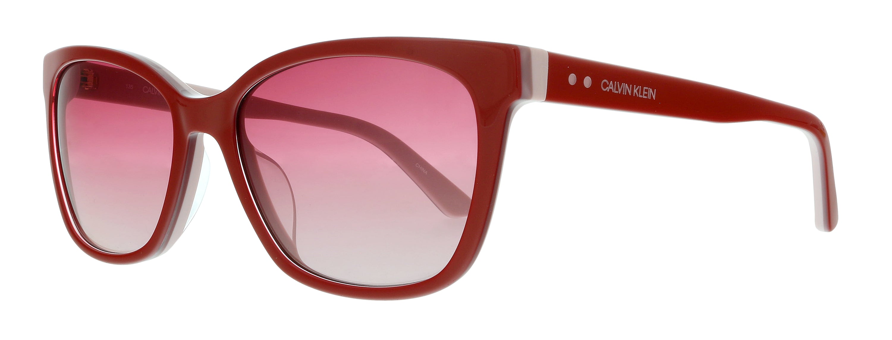 CK Red/Blush Rectangle CK19503S 610 Sunglasses