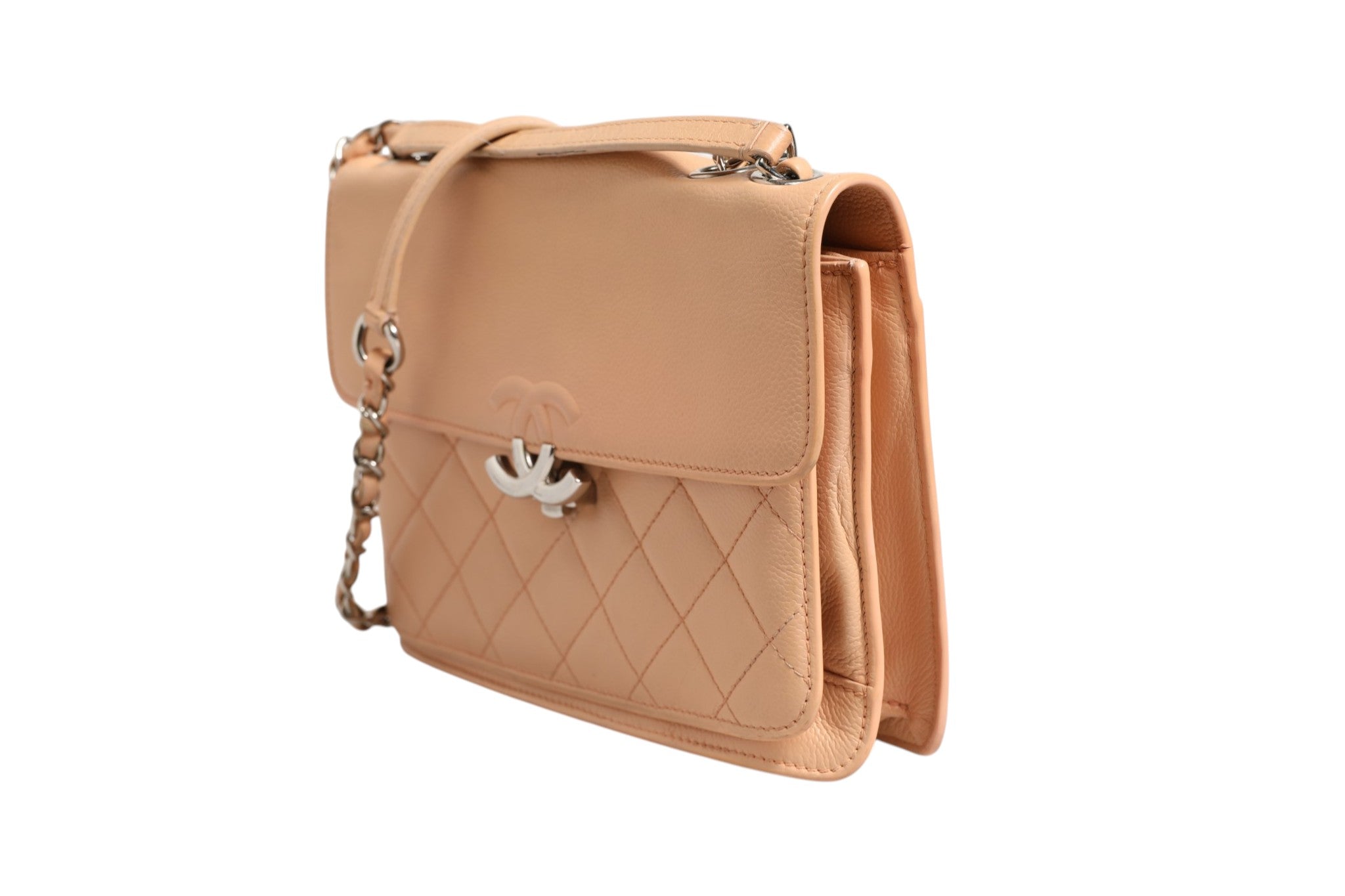 Chanel Goatskin Quilted Small CC Box Flap Women's Bag (Authentic Pre-Loved)