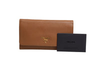 Prada Brown and Gold Wallet Women's Strap (Authentic Pre-Loved)