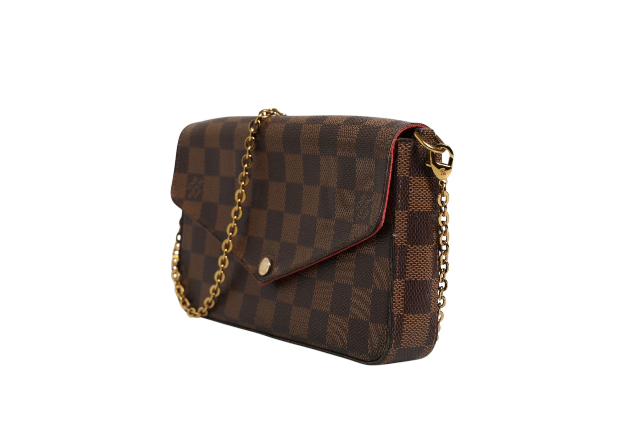 Louis Vuitton Damier Ebene Pochette Felice Chain Women's Wallet (Authentic Pre-Loved)