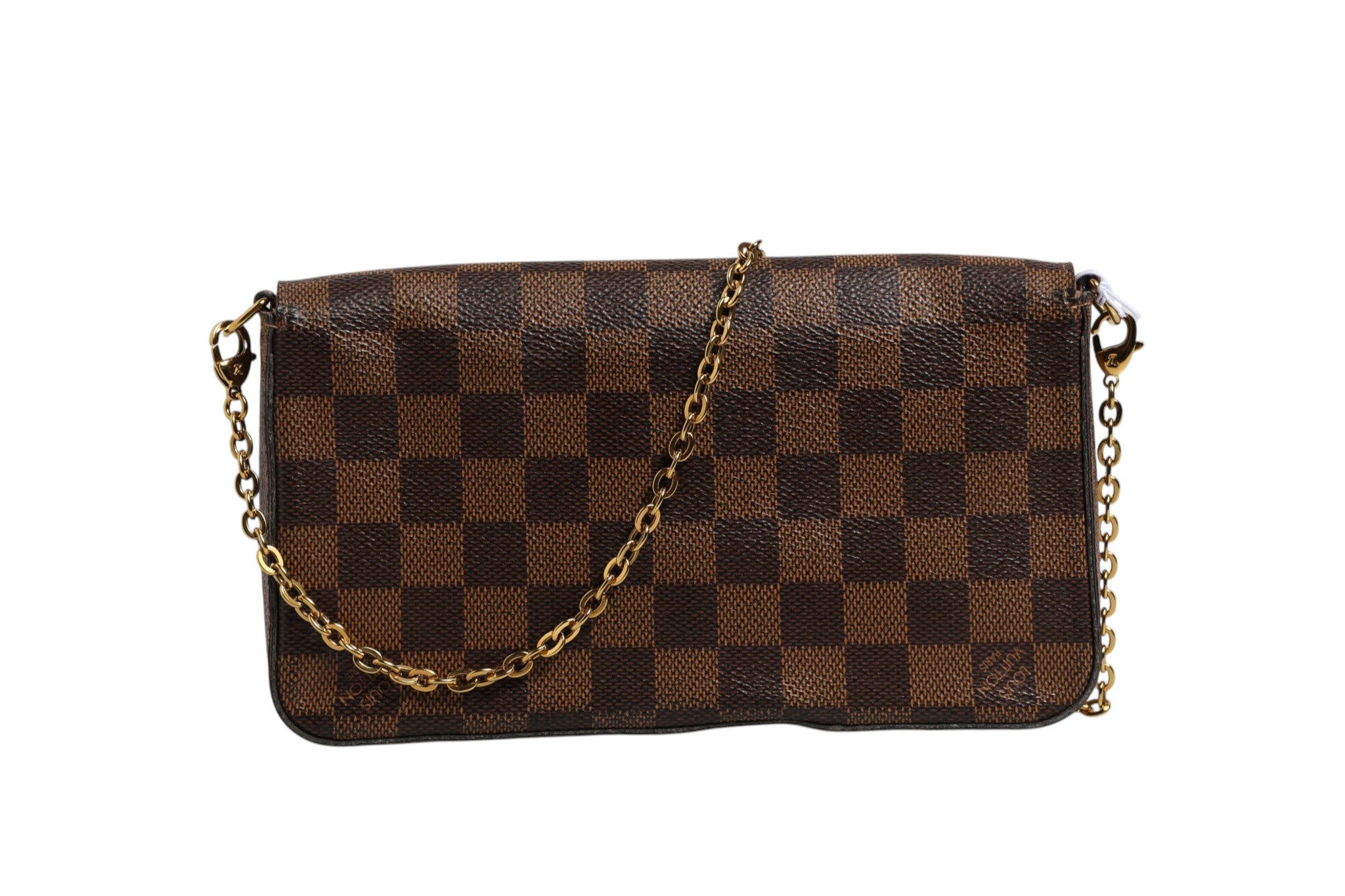 Louis Vuitton Damier Ebene Pochette Felice Chain Women's Wallet (Authentic Pre-Loved)