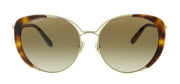 Salvatore Ferragamo Gold/Tortoise Round SF207S 723 Sunglasses