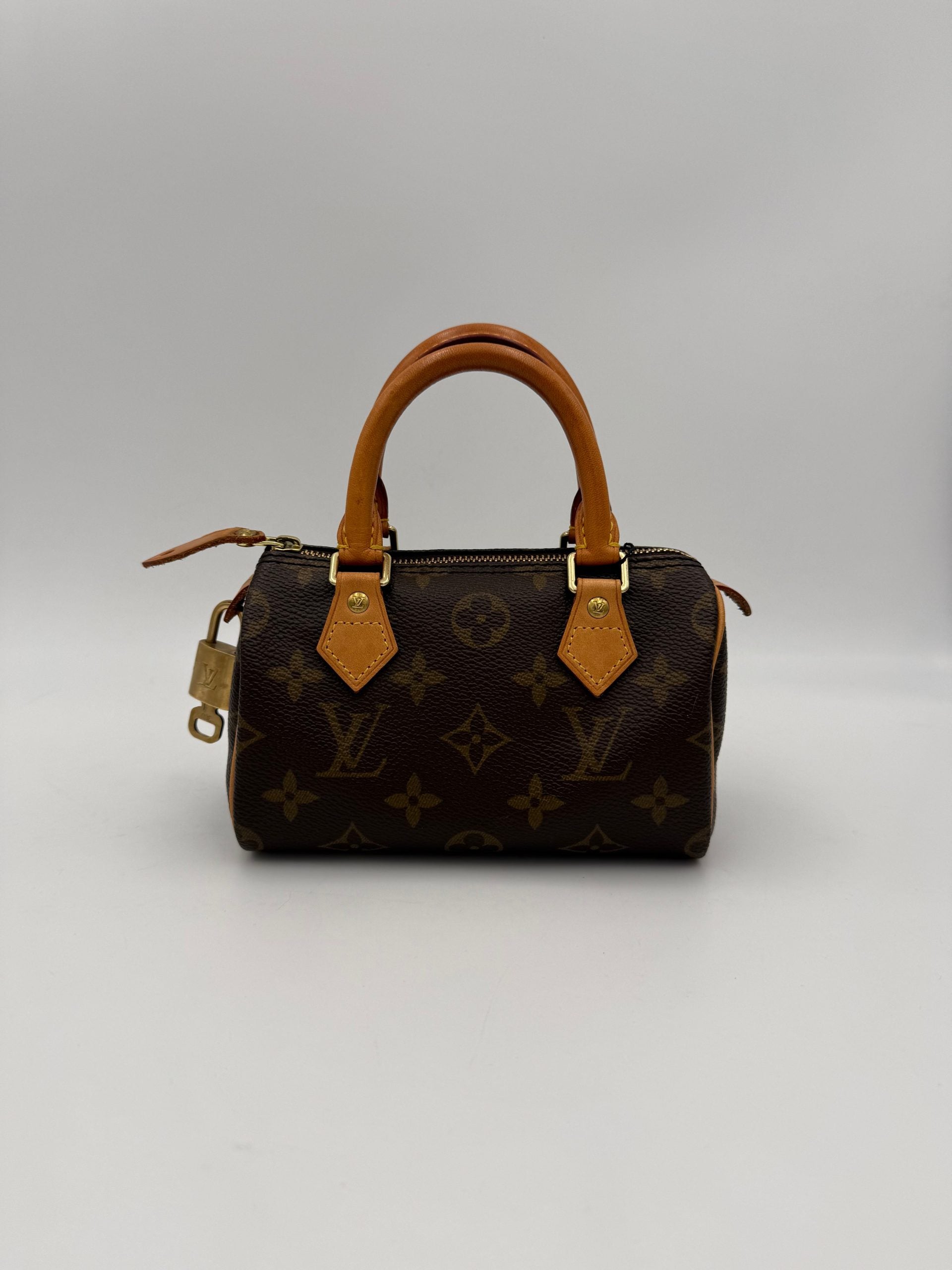 Louis Vuitton LOUIS VUITTON Nano Speedy Monogram Women's Handbag (Authentic Pre-Loved)