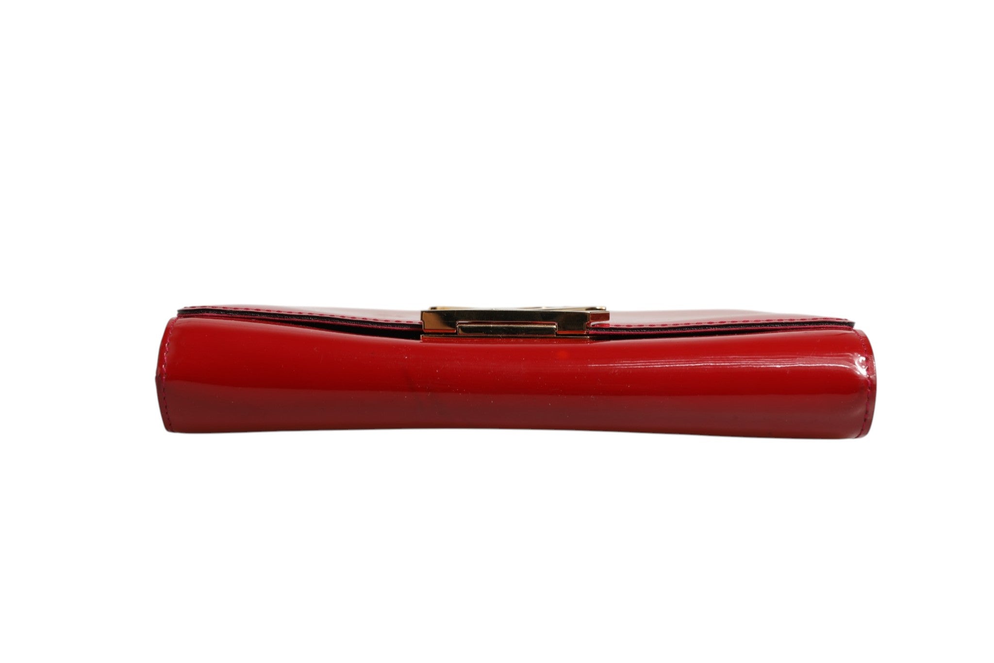Louis Vuitton Louise PM Red Patent Leather Wallet On Women's Chain (Authentic Pre-Loved)