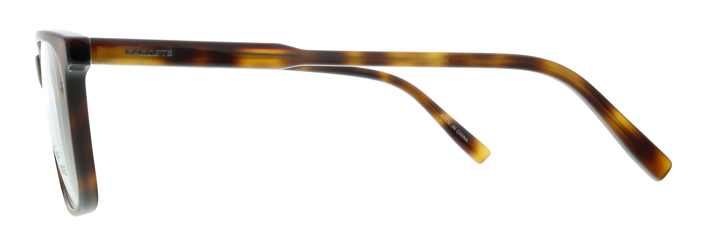 Lacoste Havana/Burgundy Modified Rectangle L2861 219 Eyeglasses