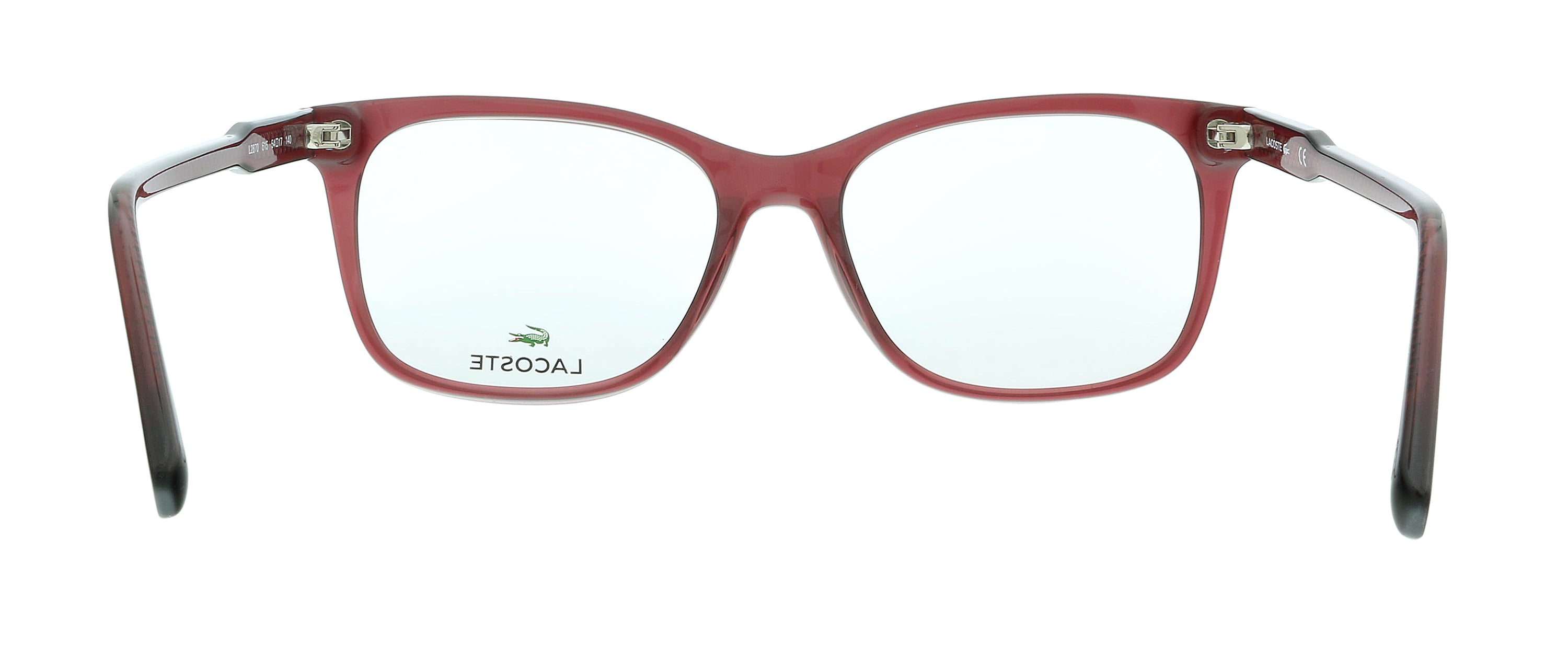 Lacoste Red Wine Modified Rectangle L2870 615 Eyeglasses