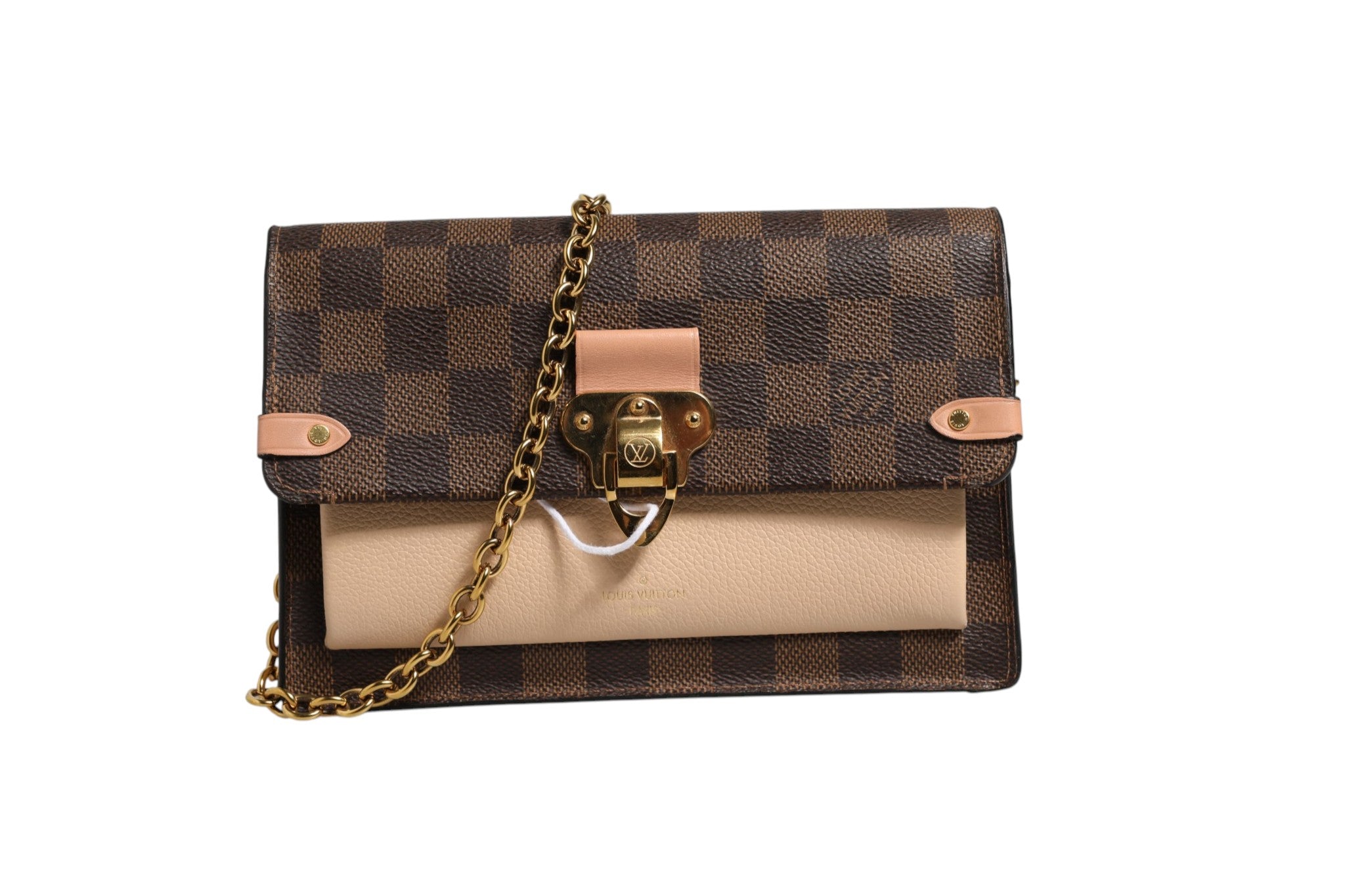 Louis Vuitton Damier Ebene Vavin Chain Women's Wallet (Authentic Pre-Loved)