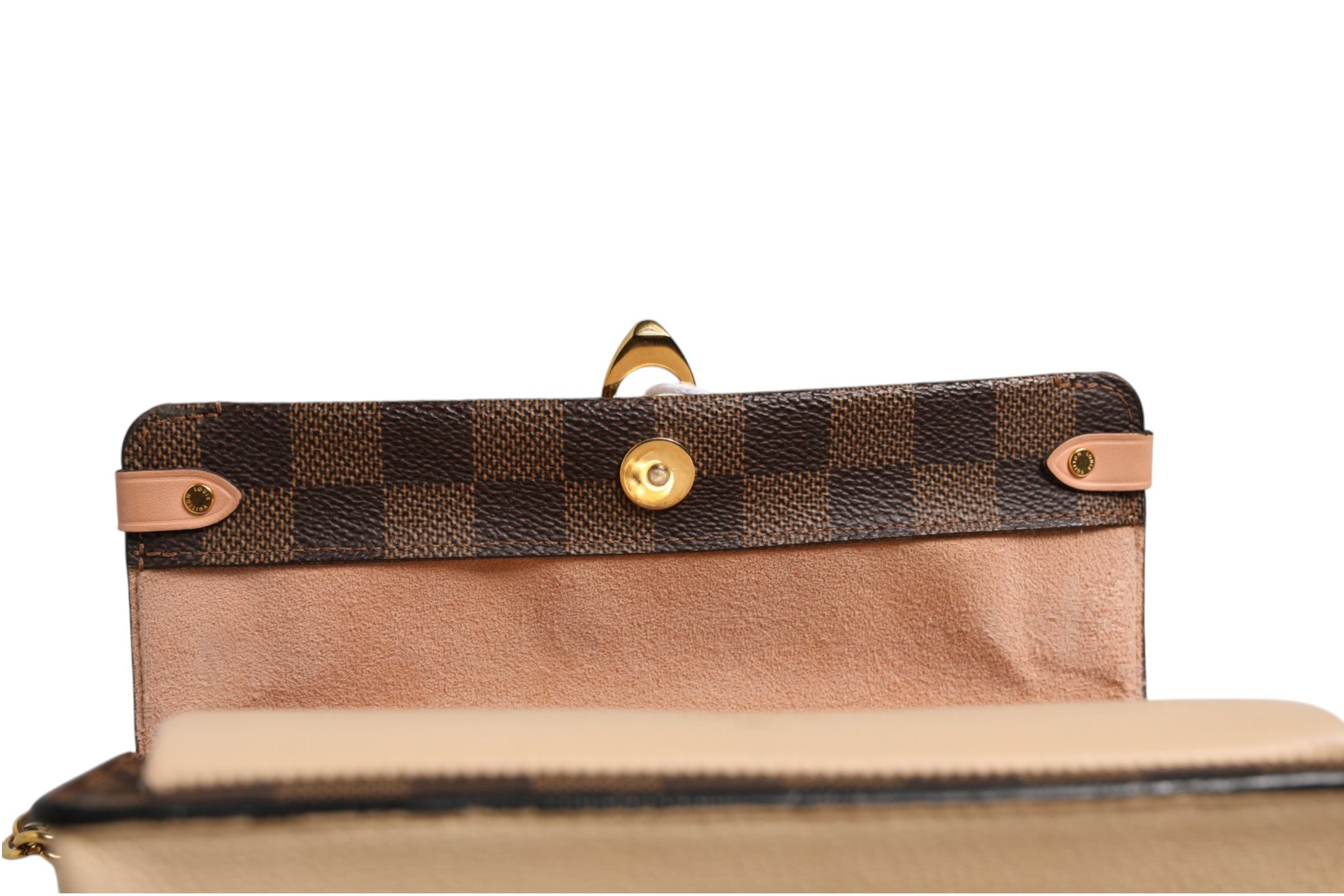 Louis Vuitton Damier Ebene Vavin Chain Women's Wallet (Authentic Pre-Loved)