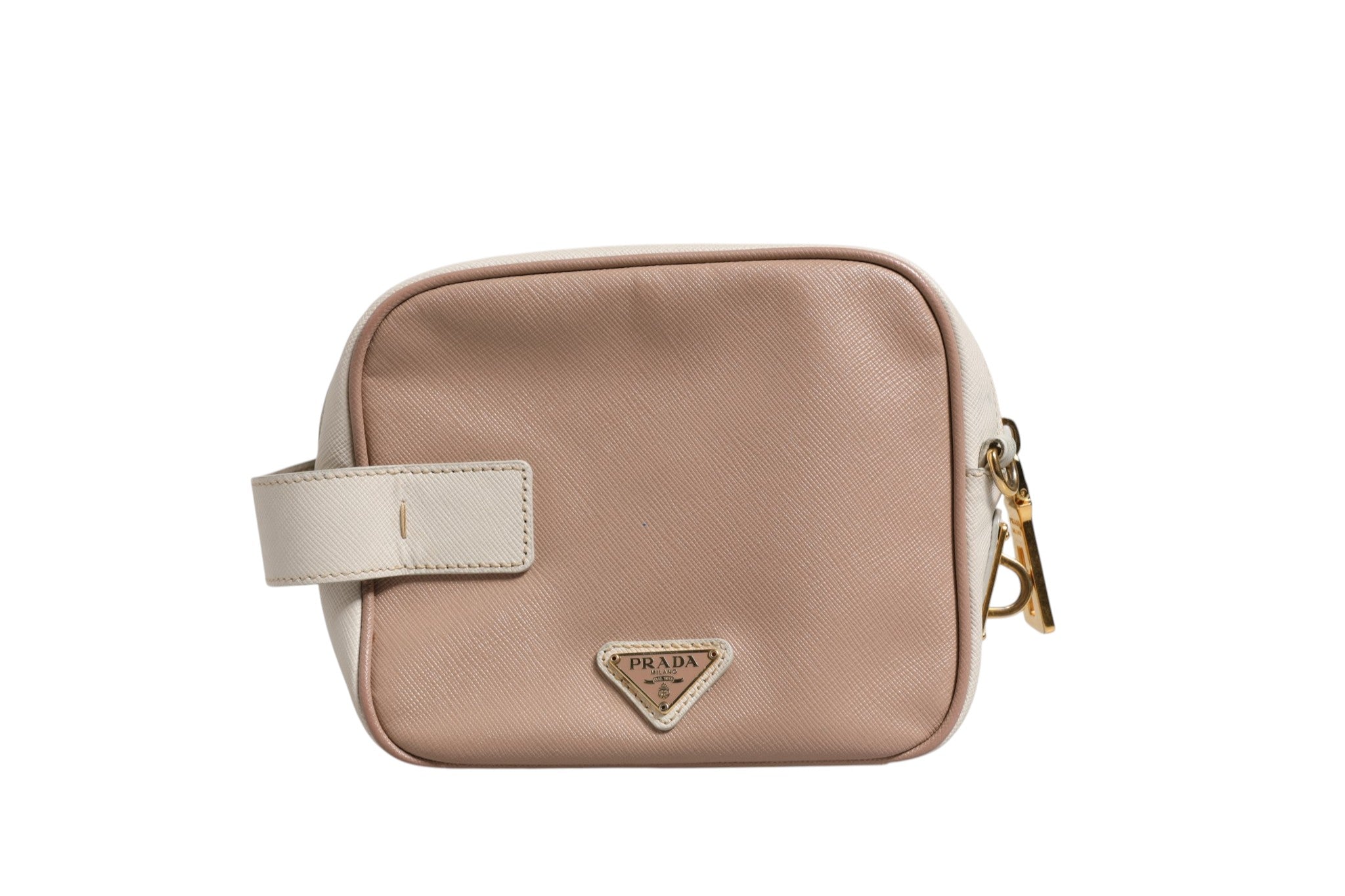 Prada Clay Gray Small Leather Shoulder Women's Bag (Authentic Pre-Loved)